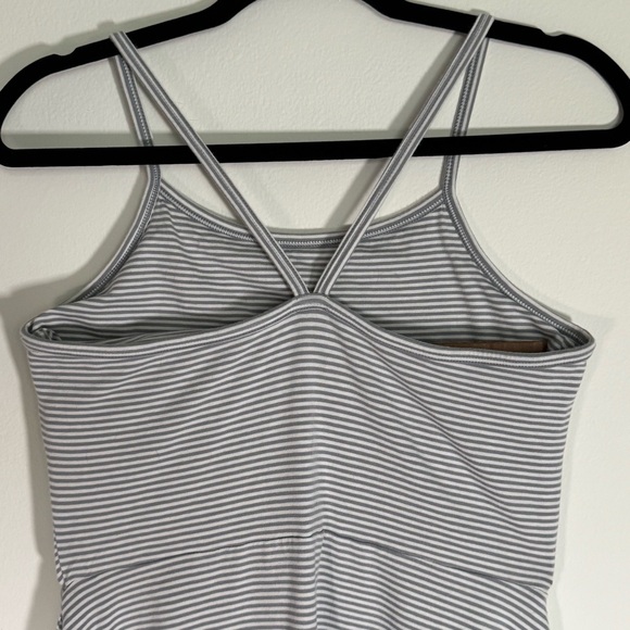 Pact Gray Striped Sleeveless Organic Cotton Dress Medium - Picture 7 of 13